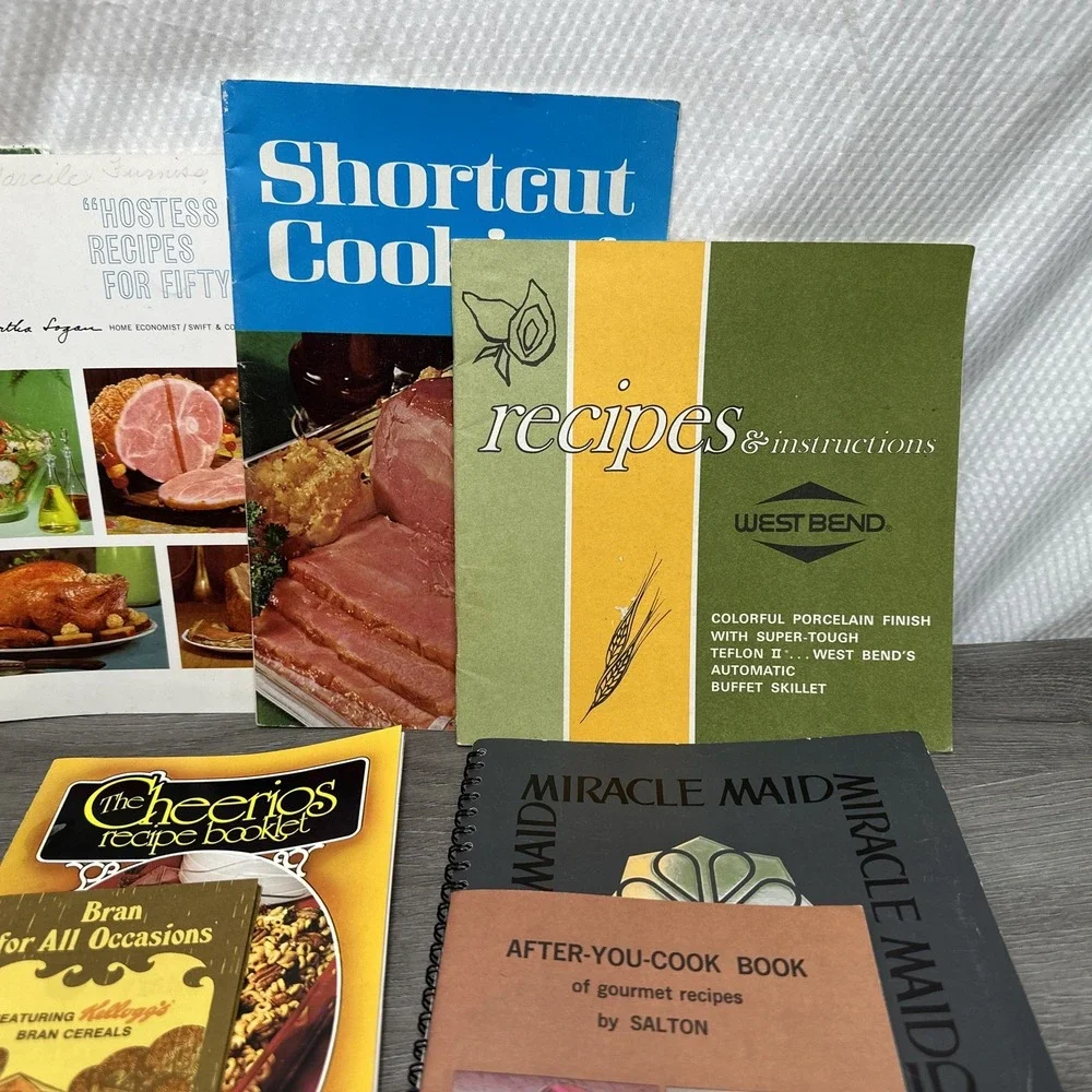 Lot of 7 Vintage Cookbooklets Retro Recipes Cooking Guides Kitchenalia‎ vintage